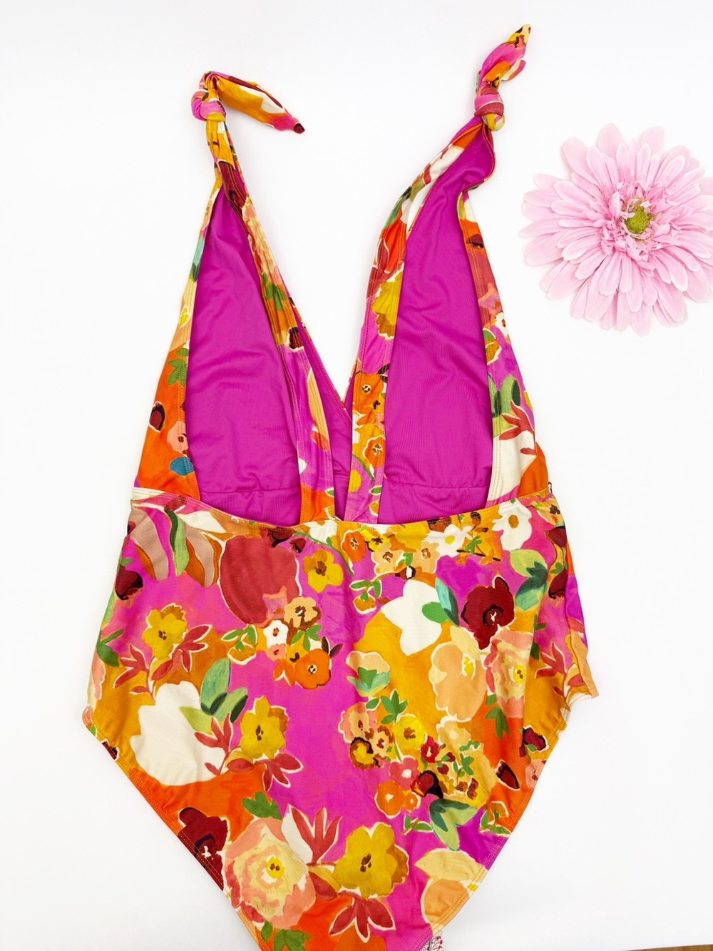 Sezane X Yse Paraiso Swimsuit One-Piece Clayfloral Print Bathing Suit Beach Pool - Picture 4 of 13